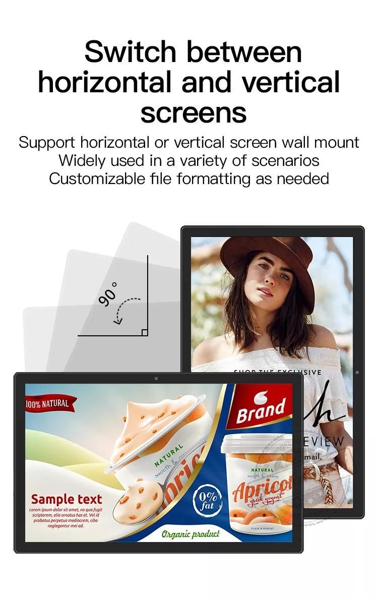 Vertical Mount LCD Digital Multimedia Display With 43'' Panel Digital Picture Display Wifi Indoor Advertising