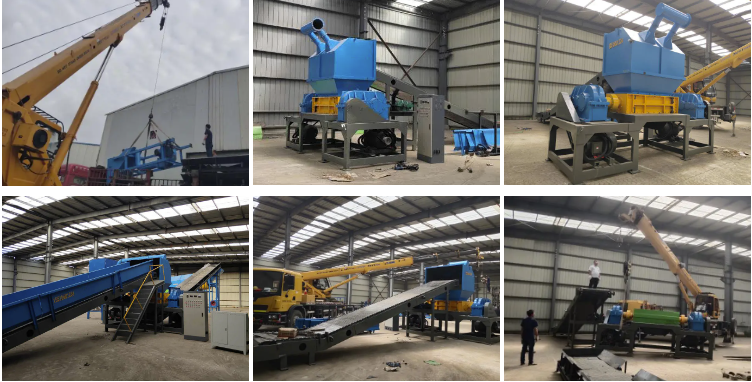 Plastic Blue Barrel Plastic Trash Can Crushing Machine Shredder for Recycling