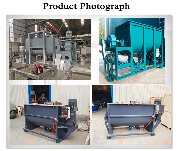 Heavy Duty Carbon Steel Horizontal Ribbon Mixer For Chemical 20 - 100rpm