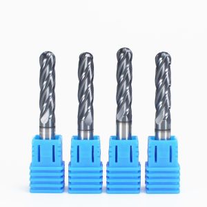 CNC Solid Carbide Square Ball Nose Milling Cutters Rough End Mill Nano Coating