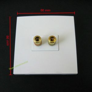 Smart Home Application Wall Socket With Audio Speaker Banana Connector 86x86mm