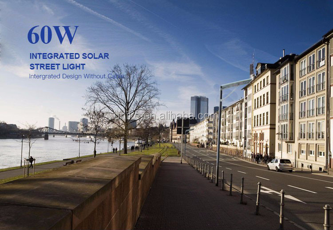6-8M Height All In One Solar Street Lights with Timming Dimming and 12.8V/42000mAH LifePO4 Battery