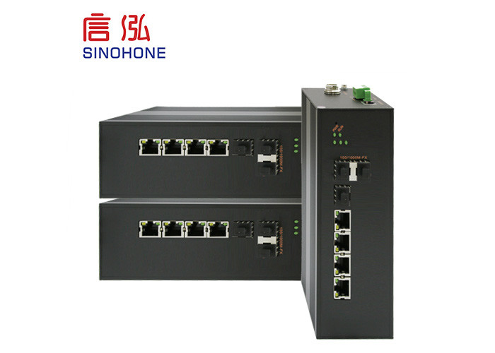 Multimode Fiber Optic Network Switch Electric 7 Port For Industrial Automation Fields