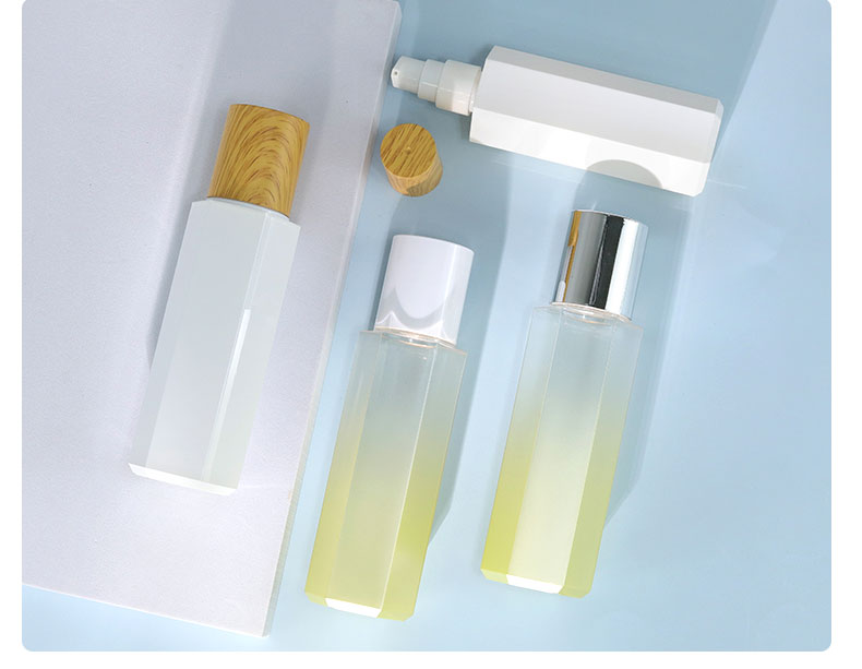 120ml 100ml Cosmetic PETG Bottle Hexagon Shaped Bottle Customized With Pump Head Bottle