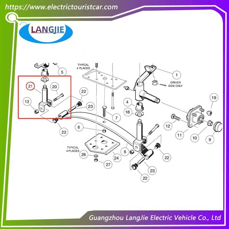 Pioneer Vertical Axle Main Sales Club Car Golf Cart Component 103638601