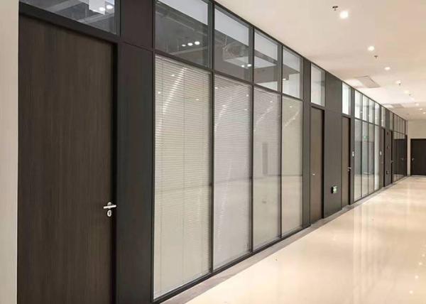 Acoustic Steel Solid Partition Wall Prefabricated Demountable Glass Office