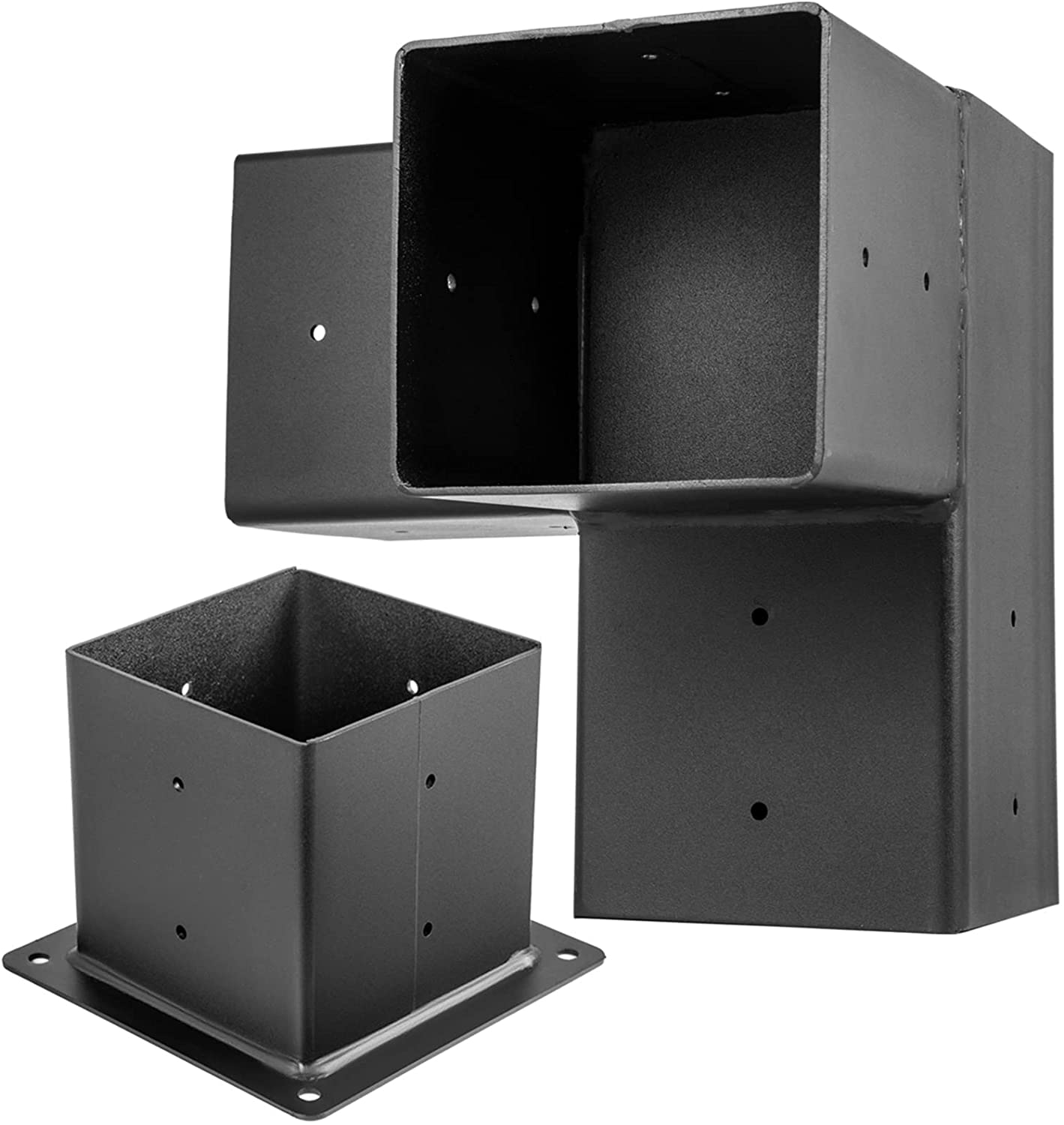 Strong and Durable 3-Way Triangle Bracket for Pergola Black Customized Thickness