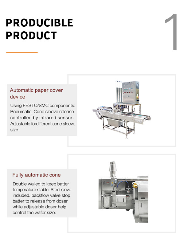Multifunctional Automatic Cone Production Line , 89 Pieces Of Cast Iron Baking Template.