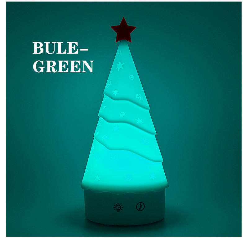 Custom Eco-friendly Christmas Tree Night Light with Touch Control and Music Function
