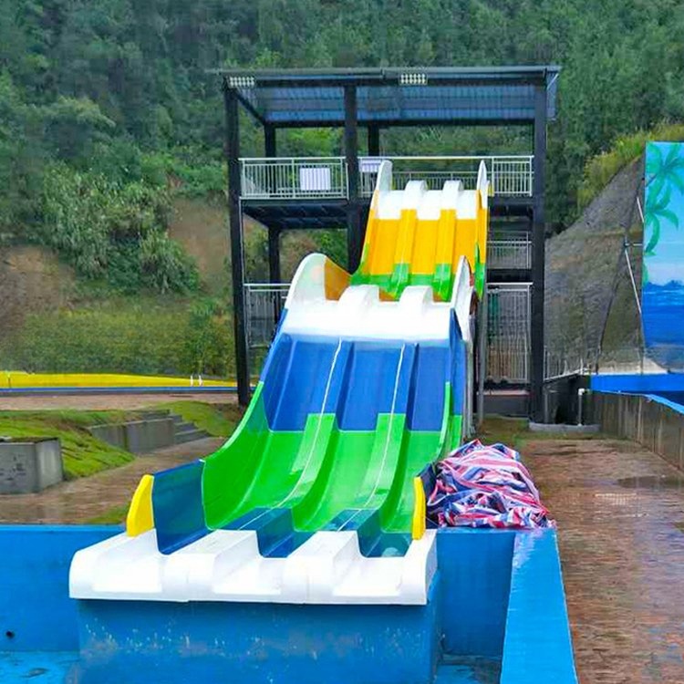 Colorful Fiberglass Park Equipment Racing Water Slide for Swimming Pool