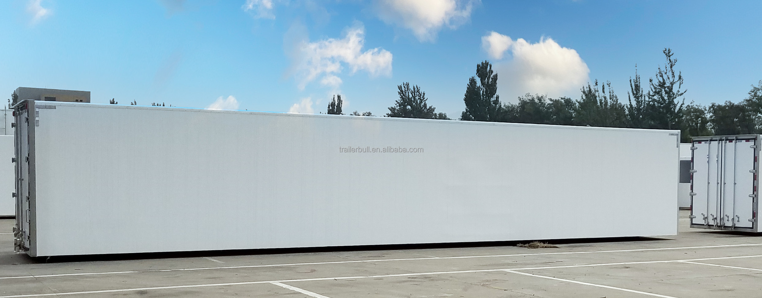 47ft 3 Axle Chill and Frozen Refrigerated Truck Trailer with Portal Stainless Steel Body