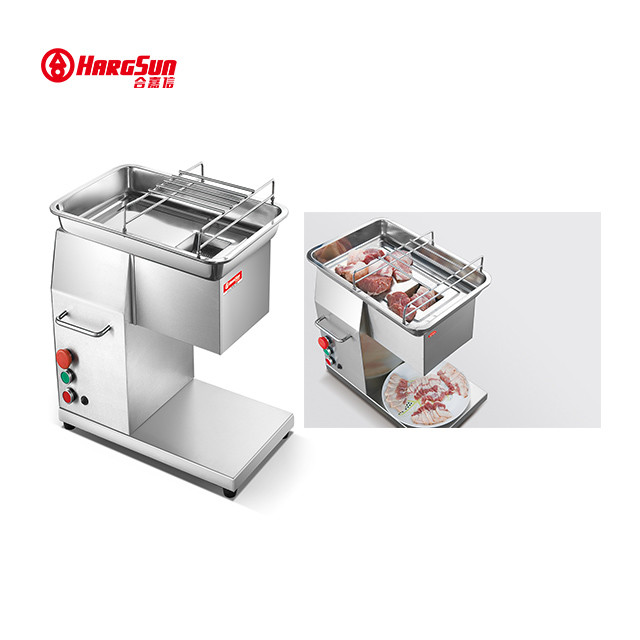 China 1.1kw Automatic Meat Cutting Machine 500kg/h Frozen Meat Slicer Machine on sale