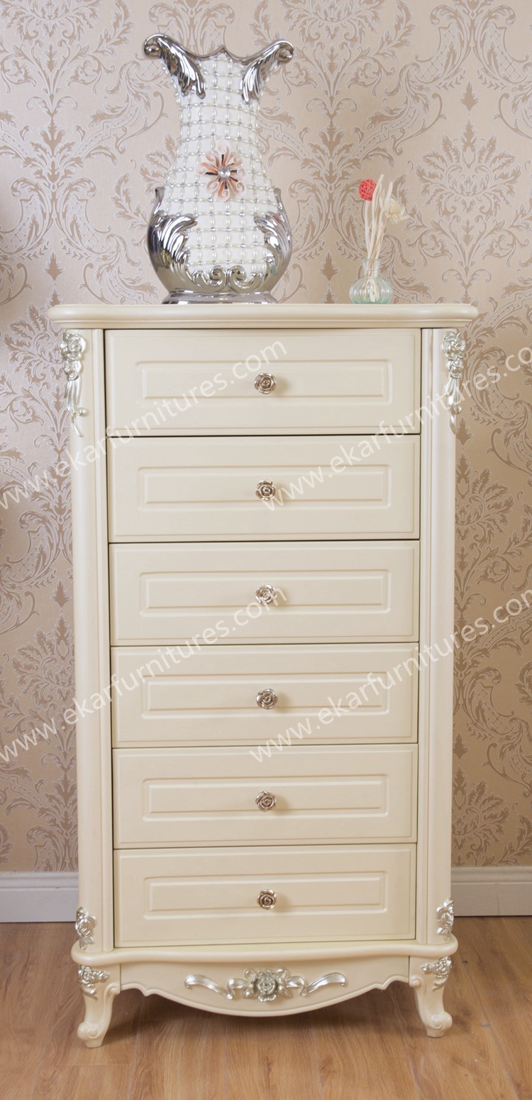 China Wholesale Vintage Carved Solid Wood Drawer Chest TF-006