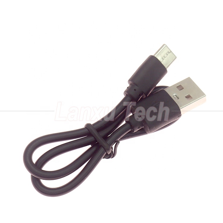 Short Fast Charging Only 1A 2A USB to Type C Charger Cable for Power Bank Fan