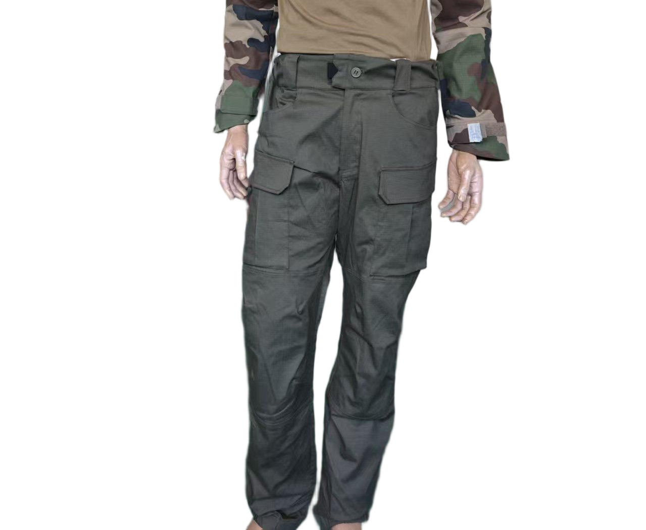 Semi Placket Camouflage Tactical Training Suit Frog Jacket Battle Trousers Quick Dry Camouflage Combat Shirt Tactical Clothing Ripstop Uniform