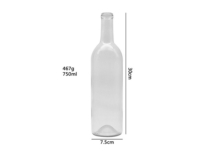 750ml Frosted Glass Wine Bottles Vodka Glass Bottles With Screw Cap OEM ODM