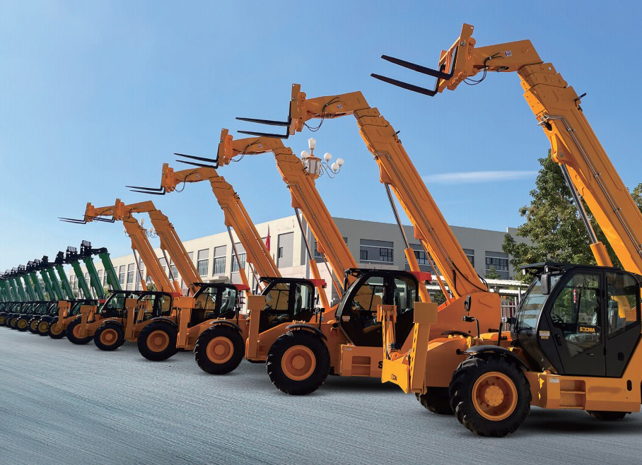 Telescopic Handler 4.5 Ton Truck Warehouse Telehandler with Yuchai/Cummins Engine Model