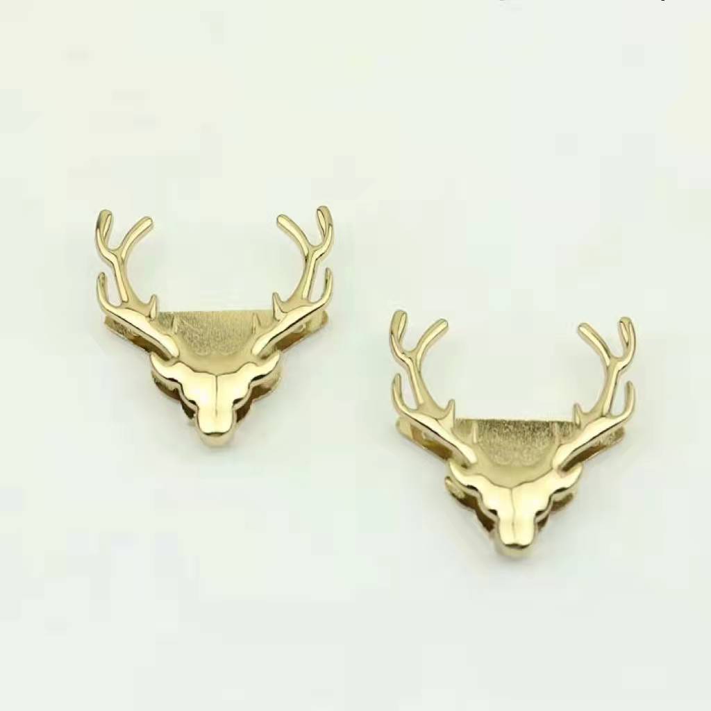 Antlers Shaped Deer Head Metal Tag Brand Logos Odorless Fadeless Antioxidant