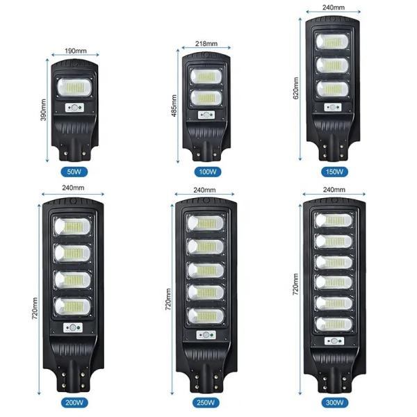Outdoor IP67 390*194*58 Intelligent Solar Street Light 60W Solar Powered Motion