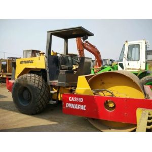 China Open Cabin Used Road Roller , New Paint Drum Roller Compactor Dynapac CA251D on sale