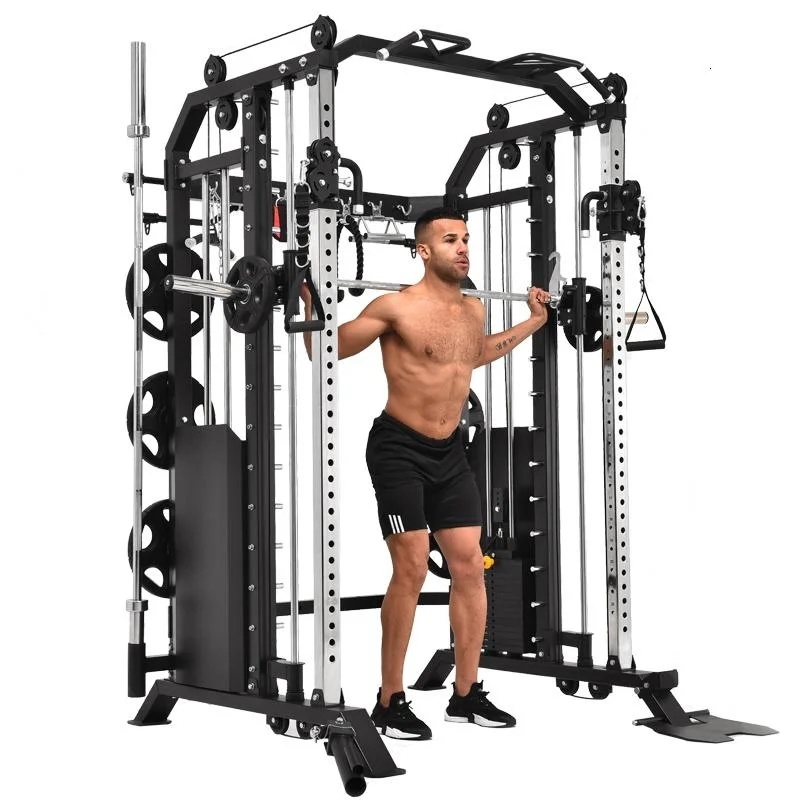 Body Building Power Cage Squat Rack Weight Lifting Smith Machine Fitness Equipment