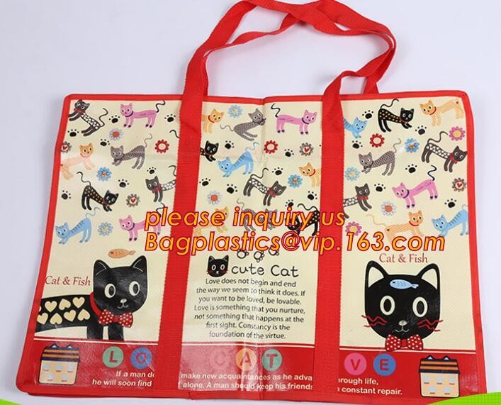 Custom Huge Luggage PP Woven Bag With Zipper Lock,PP Woven Shopping Bag,Factory customized cheap laminated pp woven shop