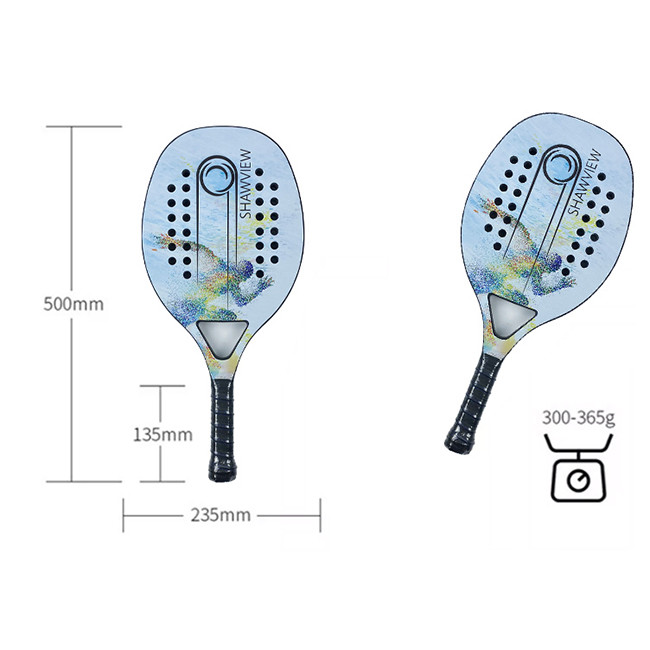 Palas Beach Tennis Racket Carbon Fiber PU EVA 13 Padel Carbon Racket
