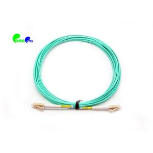 LC to LC 10G Fiber Patch Cord OM3 Multimode 2.0mm Zipcord Duplex OFNP Aqua for