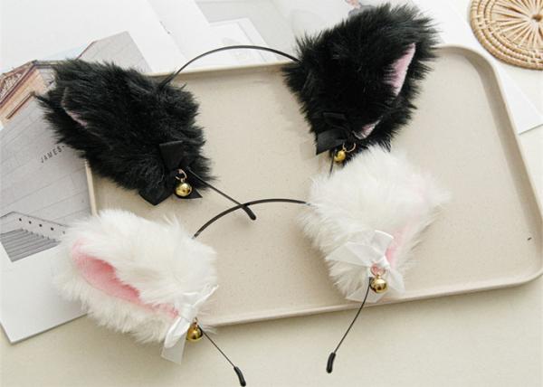 GLH058 Kitty cat ears girl headband Little wild cat headdress bell cute headband