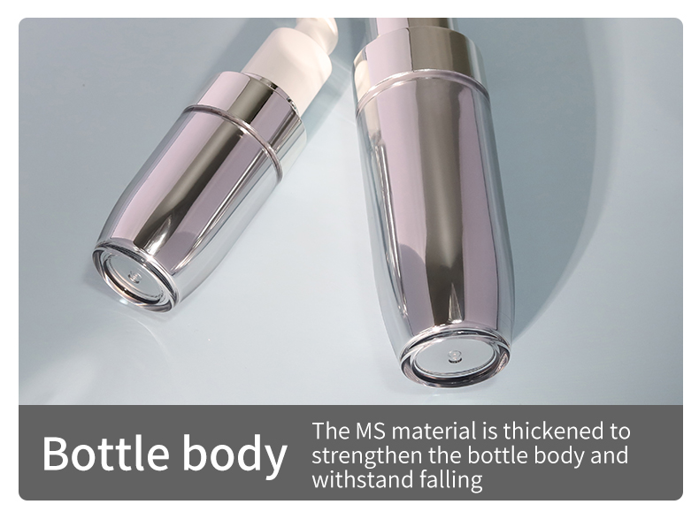 Replaceable Acrylic Bottles 30ml 100ml Silver Plastic Lotion Pump Bottle