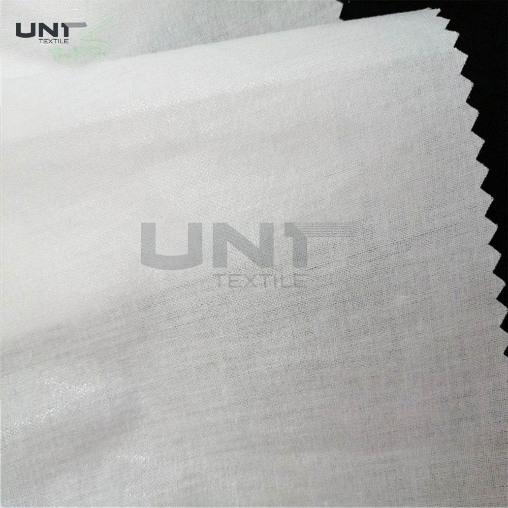 Custom 100% Cotton Shirt Collar Interlining Woven Fusible Lining For Men Shirt