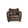 Buy cheap 35'' Vintage Cigar Leather Leisure Armchair With brass nail heads handworkcraft from wholesalers