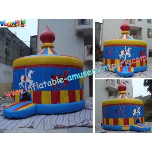 Carousel Inflatable Commercial Jumping Bouncy Castles , Bouncer Jumper Castles