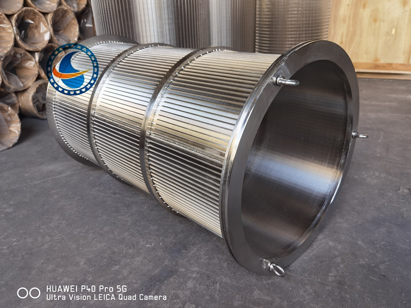 SS316L Wedge Wire Rotary Screen Drum Wire Screen For Wastewater Treatment