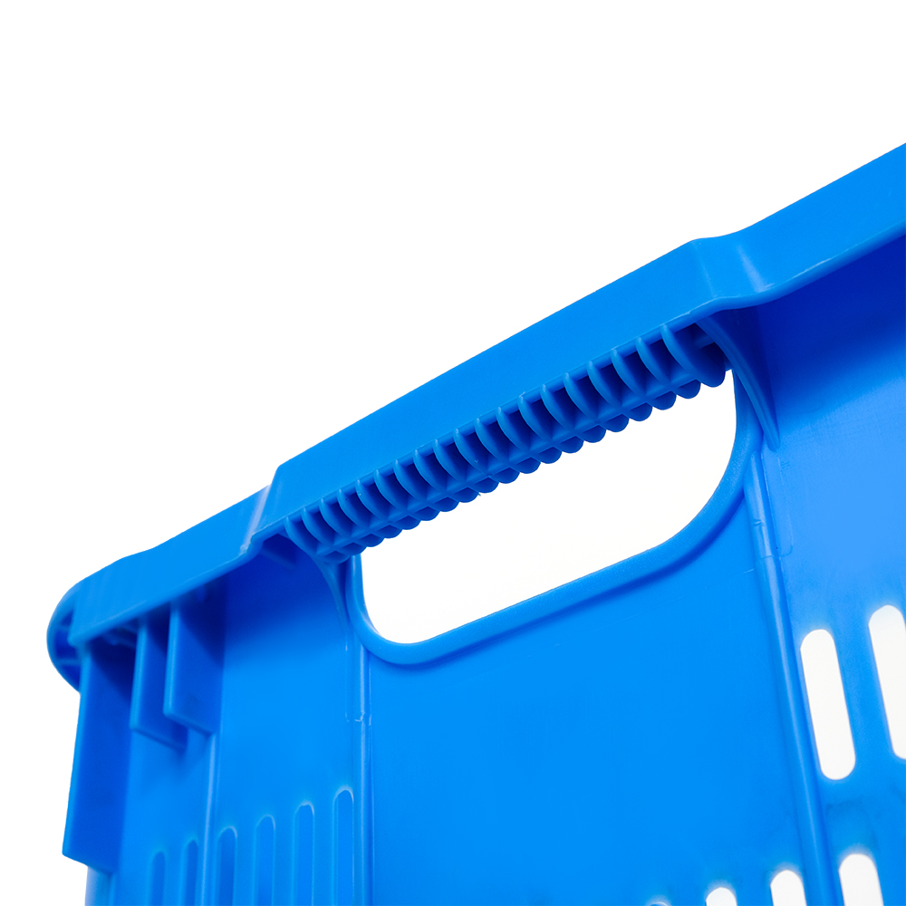 Handle Vented Plastic Basket for Fresh and Customized Color Storage Solution