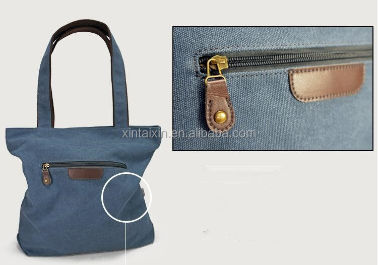 Promotional high quality Folding men canvas bag cotton portable informal casual tote handbag for traveling