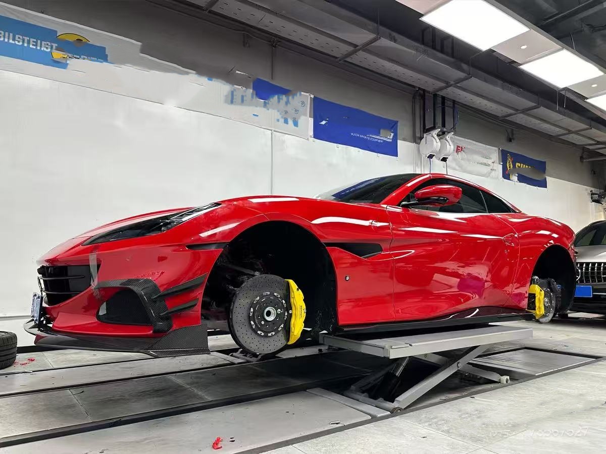 Portofino Retrofit Carbon Body Kit MSY Style Front Lip Carbon Fiber Diffuser Spoiler Side
