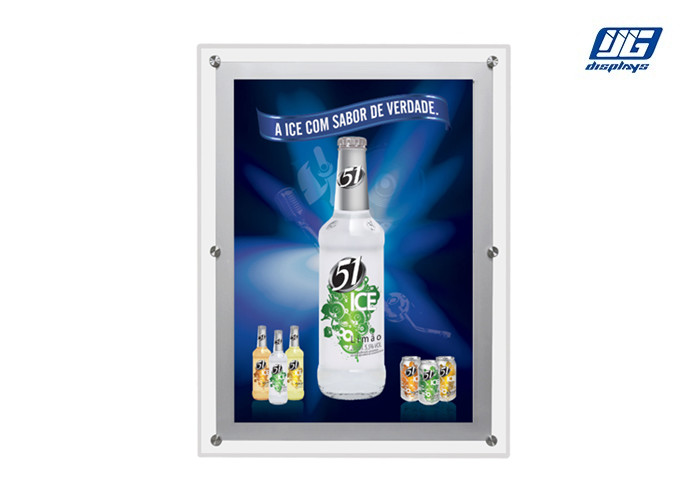 2000lux LED Menu Light Box , CRS Hanging Or Desktop Single Side Crystal Light Box Stand