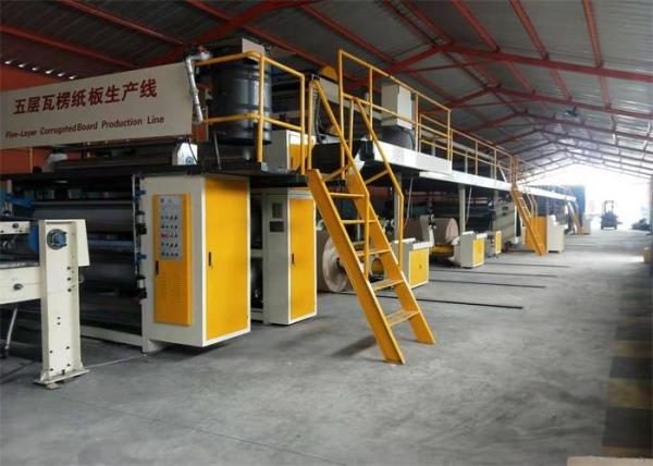 High Speed Corrugated Cardboard Production Line 5 Layer Paperboard Making