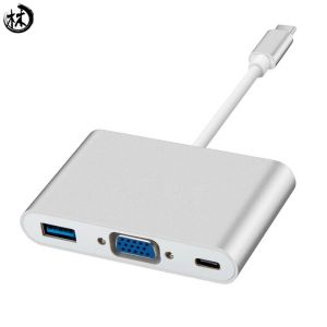 China Kico USB C Adapter Hub Type C USB 3.1 to VGA USB 3.0 Cable Multiport Digital AV Adapter with Type C PD Data and Charging Adapter on sale China Kico USB C Adapter Hub Type C USB 3.1 to VGA USB 3.0 Cable Multiport Digital AV Adapter with Type C PD Data and Charging Adapter on sale