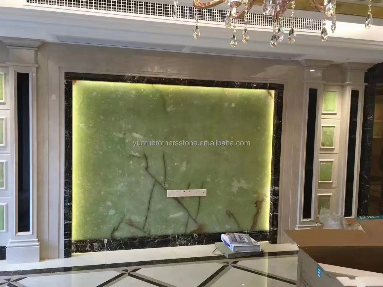 Natural Green Jade Onyx Marble Slabs for Modern Graphic Design and Table Background