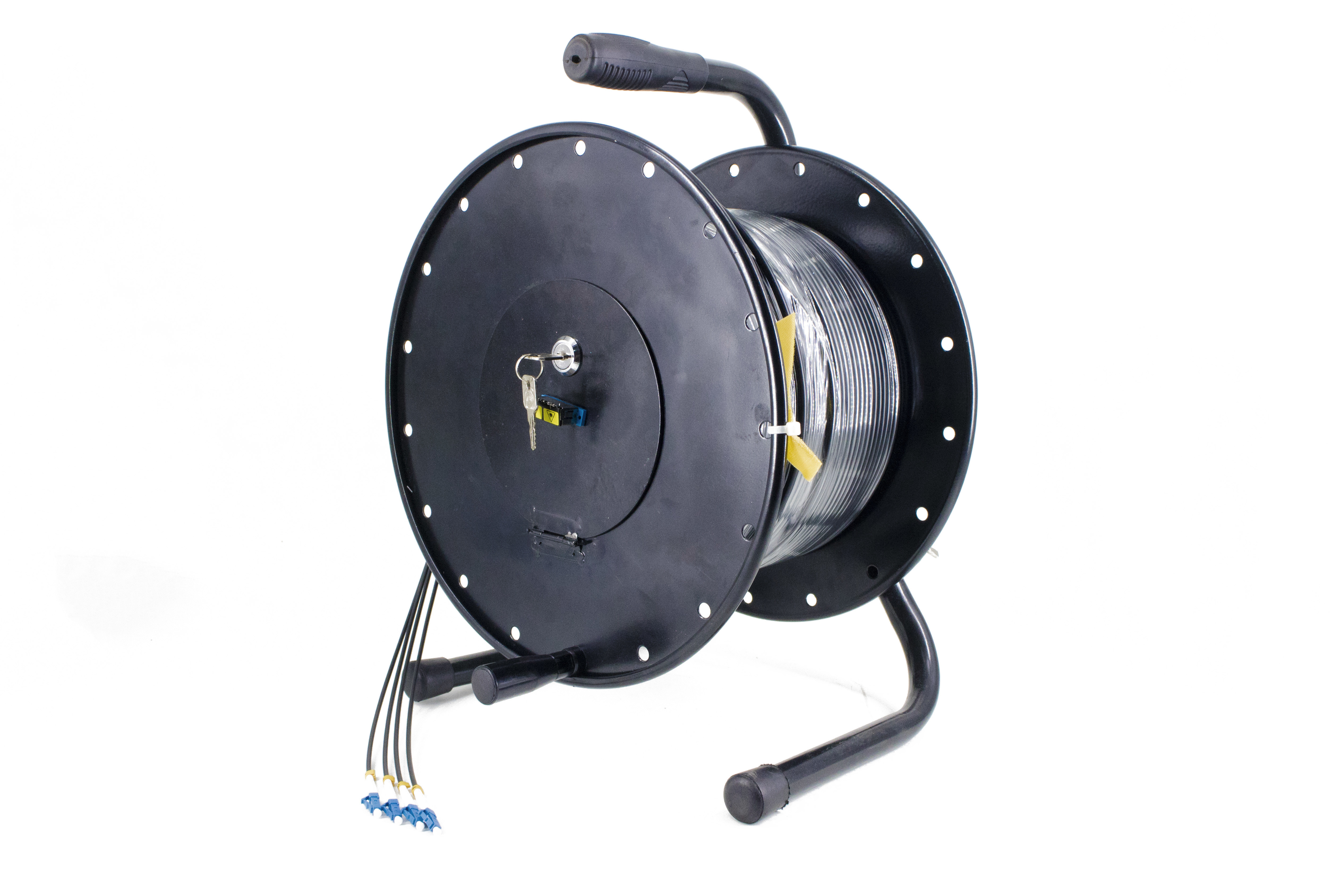 12/24 Core TPU Tactical Fiber Cable Assembly Cable Reel LC/UPC