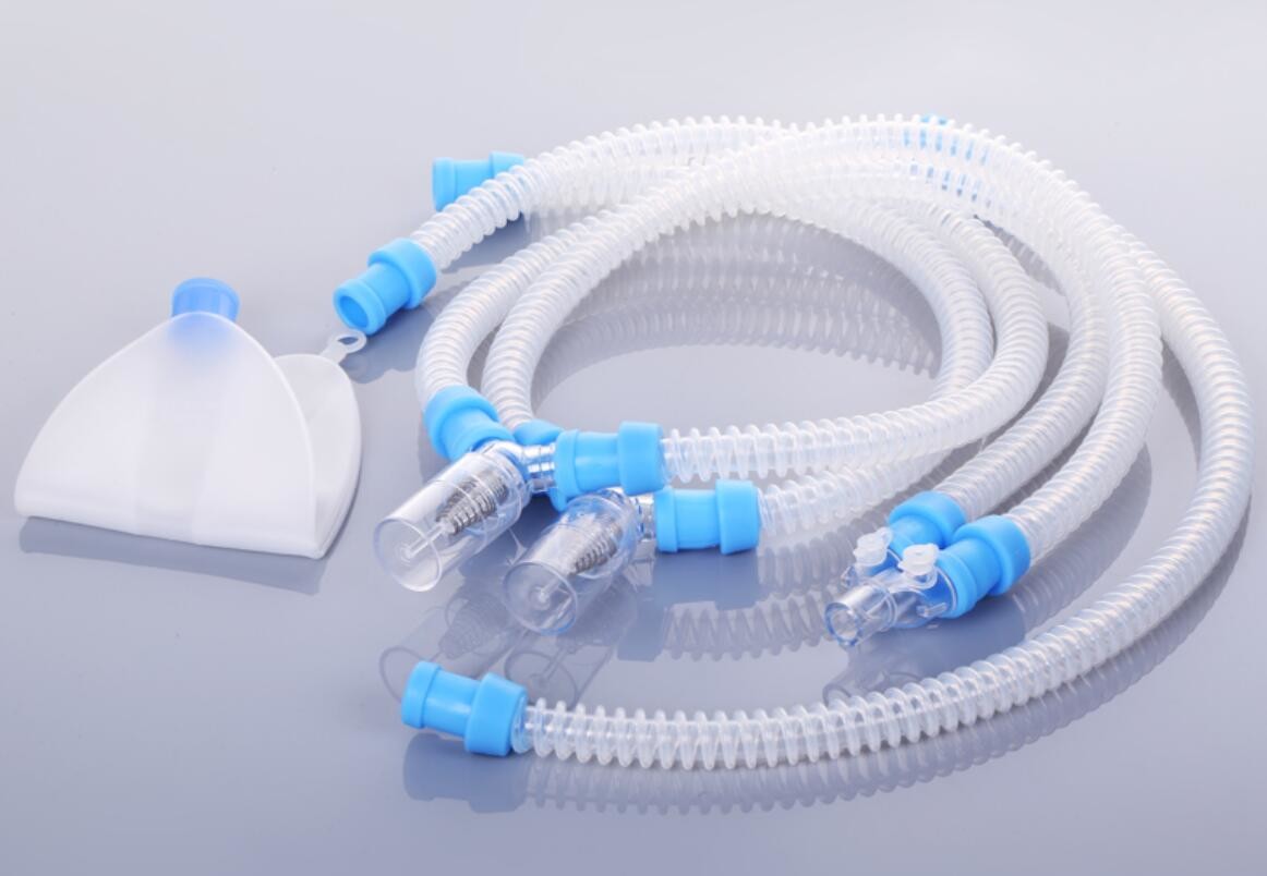 15mm Diameter 1.6m Length Anesthesia Breathing Circuits Adult Type