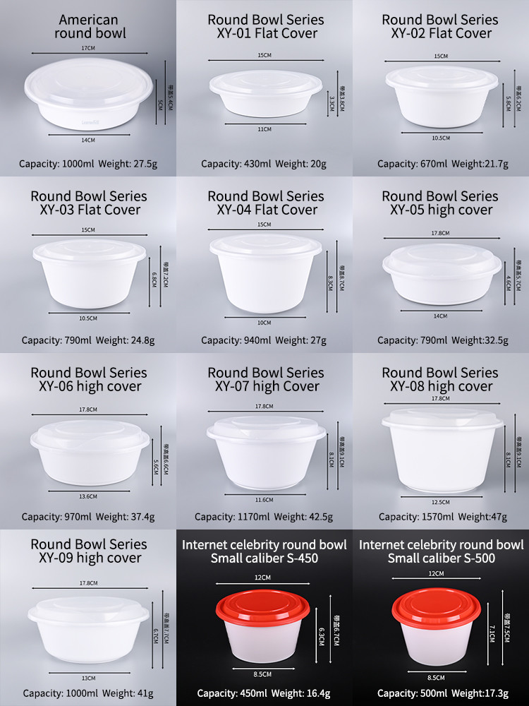 UV Coating Disposable Plastic Food Containers Microwave And Freezer Safe Box