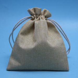 Coffee Beads Jute / Linen 10cm Width Reusable Drawstring Bags