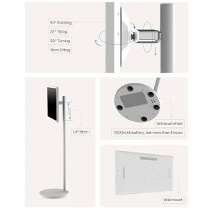 Android 12 Movable Smart TV with In cell Touch Display Dual band WiFi 10-Points