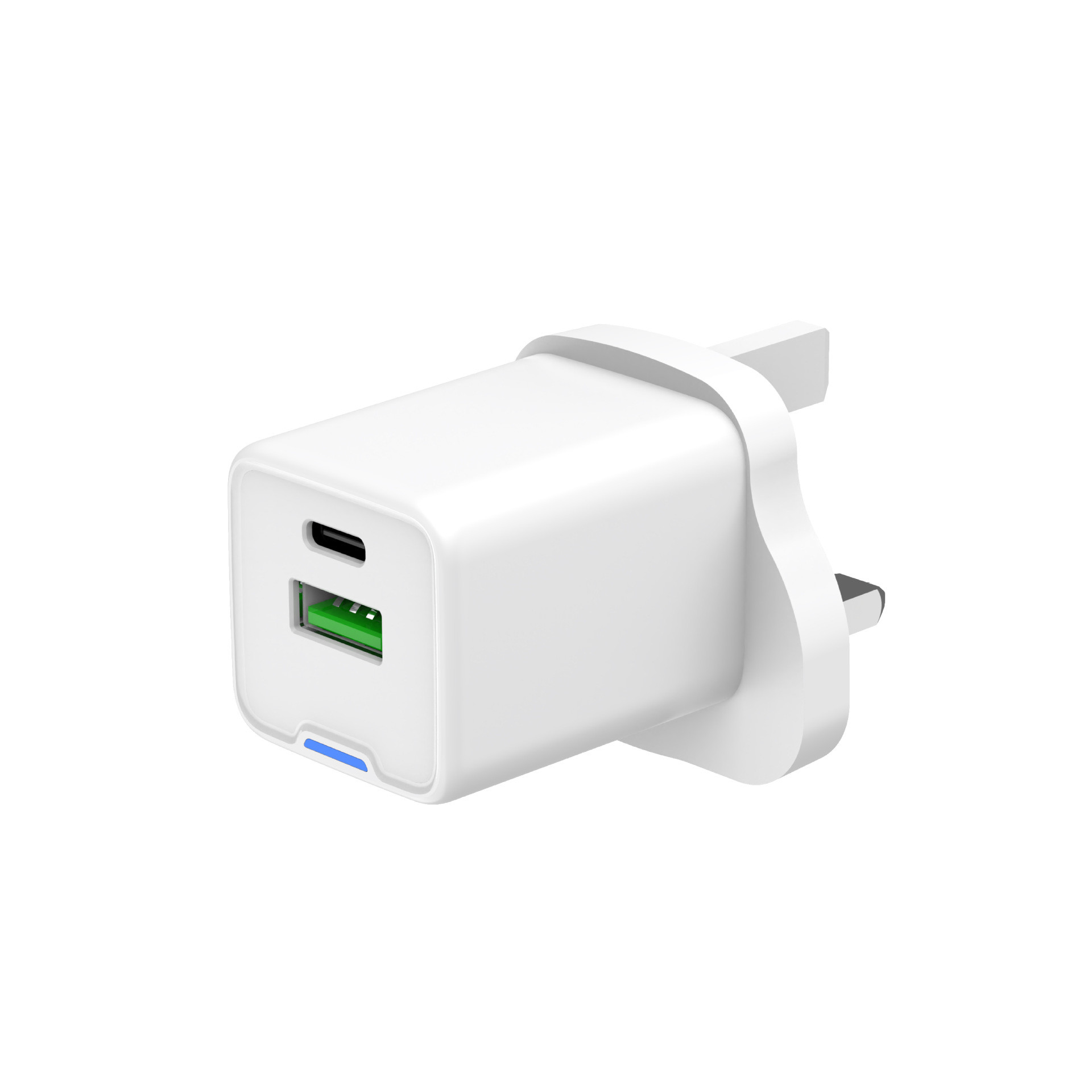 Fast Charging Power Block Plug 45W GaN USB Charger With Universal Compatibility for Type C and USB A Devices 2 USB Ports