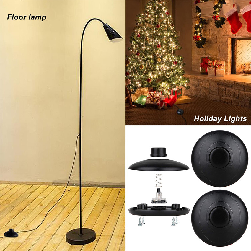 6FT CEE 7/16 To Stripped End Salt Lamp Power Cord With Foot Switch Himalayan Cord
