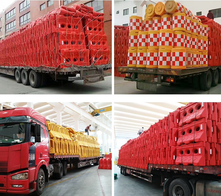 Construction Site Plastic Road Barrier Customized Water Filled Barrier