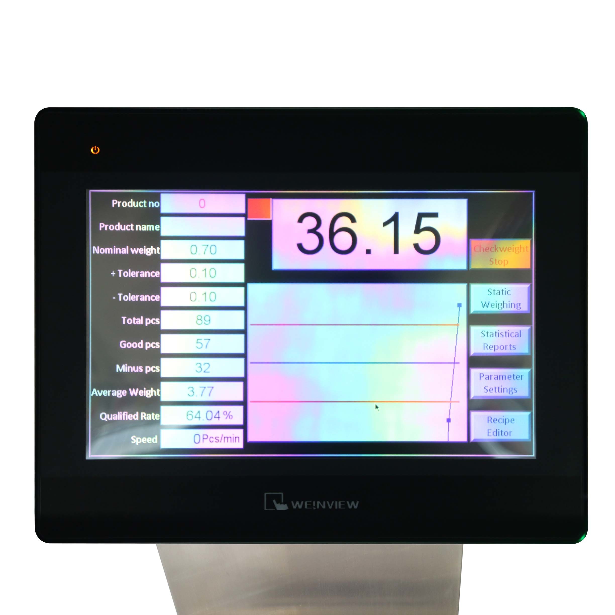 Large Throughput Conveyor Weight Checker Machine Dynamic Digital Signal Processing